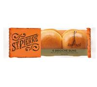St Pierre 6 Brioche Buns | Rich, soft and delicious pre-sliced gourmet brioche burger buns | Suitable for vegetarians (7 Packs)