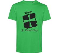 St. Piran's Day T Shirt Happy St. Piran's Day Feast of Saint Piran Flag of Cornwall Gift for GF/BF Gift for Friends Gift for Family Birthday Xmas Unisex Adult & Kids Top