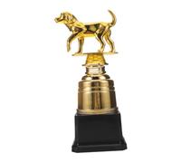 St Place Gold Dog Trophy Cup with Black Base for Competitions