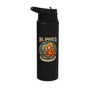 St Punch Patron Saint of Cuddles Viral Video Monkey Punch Stainless Steel Insulated Water Bottle