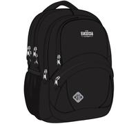 ST.RIGHT Unisex Kid's ST.Black Vintage School Backpack, Black, 42 x 30 x 19 cm