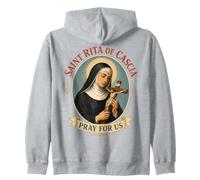 St Rita of Cascia Catholic Patron Saint of the Impossible Zip Hoodie