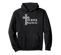 St. Rita Pray For Us Catholic Christian Devotional Pullover Hoodie