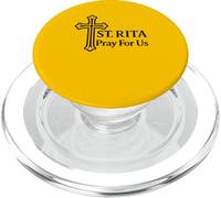 St Rita Pray For Us Catholic Saint Cross PopSockets PopGrip for MagSafe