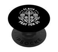 St. Rita Pray For Us Catholic Saint Religious PopSockets Adhesive PopGrip