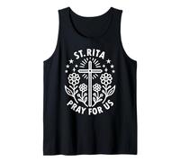 St. Rita Pray for Us Catholic Saint Religious Tank Top