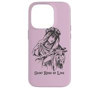 St Rose of Lima Catholic Saints Vintage Patron Saint Gardens Case for iPhone 14 Pro