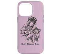 St Rose of Lima Catholic Saints Vintage Patron Saint Gardens Case for iPhone 14 Pro Max