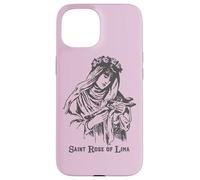 St Rose of Lima Catholic Saints Vintage Patron Saint Gardens Case for iPhone 15