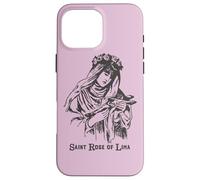 St Rose of Lima Catholic Saints Vintage Patron Saint Gardens Case for iPhone 16 Pro Max
