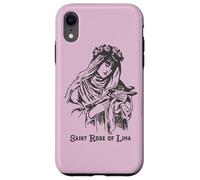St Rose of Lima Catholic Saints Vintage Patron Saint Gardens Case for iPhone XR