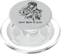 St Rose of Lima Catholic Saints Vintage Patron Saint Gardens PopSockets PopGrip for MagSafe
