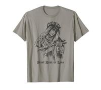 St Rose of Lima Catholic Saints Vintage Patron Saint Gardens T-Shirt