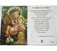 St SAINT ANTHONY of PADHU PRAYER CARD by rosarybeads4u