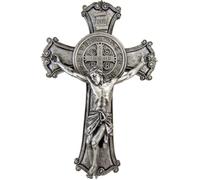 St Saint Benedict Wall Cross Crucifix Medal Catholic House Exorcism Relief