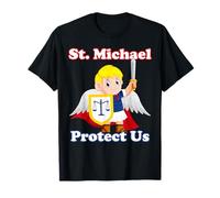 St Saint Michael for Kids Catholic Kids Archangel Pray T-Shirt