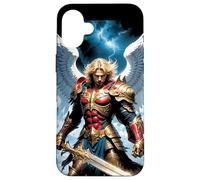 St Saint Michael the Archangel Anime Catholic Angel Warrior Case for iPhone 16 Plus