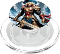 St Saint Michael the Archangel Anime Catholic Angel Warrior PopSockets PopGrip for MagSafe
