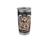 St Saint Michael the Archangel Catholic Angel Warrior Stainless Steel Insulated Tumbler