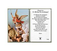 St Saint Michael Verse Prayer Card & Medal by rosarybeads4u