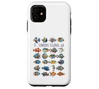 St Simons Island GA Colorful Fish Design Case for iPhone 11