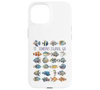 St Simons Island GA Colorful Fish Design Case for iPhone 15