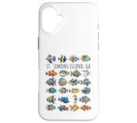 St Simons Island GA Colorful Fish Design Case for iPhone 16 Plus