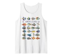 St Simons Island GA Colorful Fish Design Tank Top