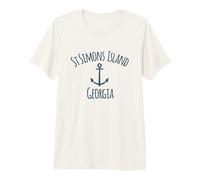 St Simons Island Georgia Boating Sailing Nautical Anchor Premium T-Shirt