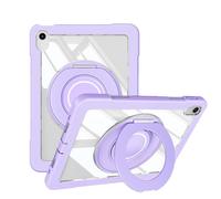 ST SoleMe.Tc Case for iPad A16 11th 2025/10th 2022, Slim Crystal Armor Shockproof Silicon + PC Tablet Cover with 360° Rotating Stand, Anti-Yellowing, Purple