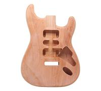 ST Style DIY Guitar Body - Solid Okoume Wood, Natural Matte Finish, 17.7" x 12.6", 5.5 lbs for Electric Guitar Builds & Upgrades
