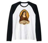St Teresa Benedicta of The Cross Catholic Saint Edith Stein Raglan Baseball Tee
