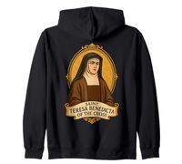 St Teresa Benedicta of the Cross Catholic Saint Edith Stein Zip Hoodie
