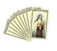 St Therese of Lisieux Holy Card Cardstock Prayer 10 Pack