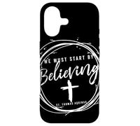 St Thomas Aquinas Start Believing Catholic Saint Quotes Case for iPhone 17