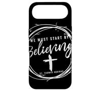 St Thomas Aquinas Start Believing Catholic Saint Quotes Case for iPhone Air