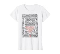 St Thomas Aquinas Traditional Latin Vintage Catholic Saint Value Graphic T-Shirt, Women, White, S