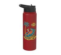 St. Thomas Iguana on the Beach Stainless Steel Insulated Water Bottle