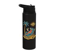St. Thomas Iguana on the Beach Stainless Steel Insulated Water Bottle