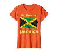 St. Thomas Jamaica T-Shirt, Women, Orange, XX-Large