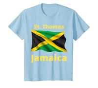 St. Thomas Jamaica T-Shirt, Youth, Baby Blue, Small
