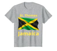 St. Thomas Jamaica T-Shirt, Youth, Heather Grey, 3T