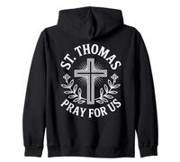 St. Thomas Pray For Us Catholic Saint Devotional Zip Hoodie