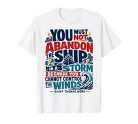 St Thomas Sir More Catholic Saint Quotes Ship Value Graphic T-Shirt, Men, White, M
