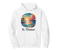 St Thomas Tropical Island Fun Ocean Sunset Vibes Pullover Hoodie