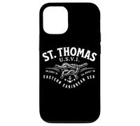 St. Thomas U.S.V.I. Eastern Caribbean Coordinates White Ink Case for iPhone 12/12 Pro