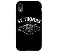 St. Thomas U.S.V.I. Eastern Caribbean Coordinates White Ink Case for iPhone XR