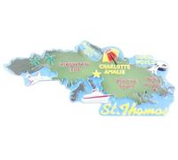 St. Thomas USA Refrigerator Magnet Tourist Souvenir Fridge Decoration Creative Craft 3D