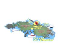 St.Thomas USA Travel Souvenir 3D Fridge Magnet City Attractions Refrigerator Decorative Magnet Three Dimensional Home Kitchen Decoration