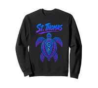 St Thomas USVI Caribbean Tribal Turtle Tropical Beach Island Sweatshirt